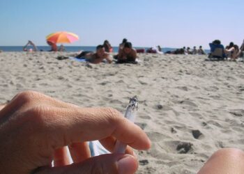prohibido en la playa