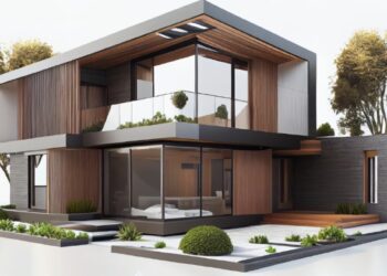 Casa con revestimientos WPC