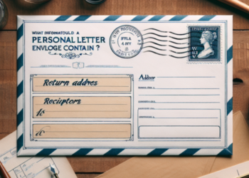 ¿Qué datos debe llevar el sobre de una carta personal?