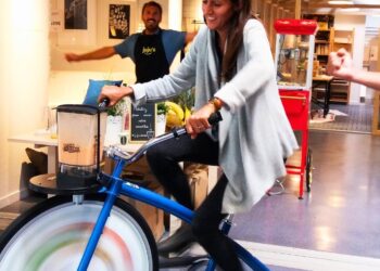Eventos de empresa por toda España: la bicicleta batidora